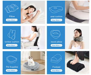 Ergonomic chỉnh hình bộ nhớ bọt gối hình chữ nhật cổ tử cung cho giấc ngủ khỏe mạnh trở lại hỗ trợ Cắm trại Có thể tháo rời có thể giặt - Product Image 2