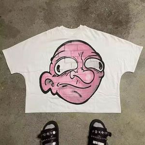 T-shirts pour hommes 100% coton peigné, coupe carrée, style Y2K, imprimé graphique, streetwear, luxe, haute qualité, coupe ample, écologique - Product Image 2