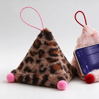 Support de téléphone en peluche douce, style pouf, coussin décoratif pour lit, maison, bureau