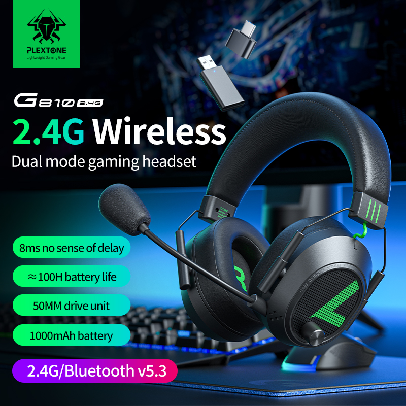 Auriculares inalámbricos G810 2.4G negros