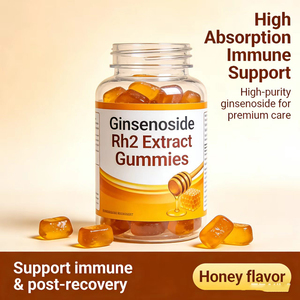 อาหารเสริมสมุนไพรฉลากส่วนตัว รับผลิตแบบ OEM ODM จัดหาสินค้าจำนวนมาก กัมมี่จินเซนโนไซด์ Rh2 - Product Image 2