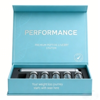 Boîte magnétique en papier kraft de qualité supérieure pour flacons de peptides, emballage cadeau pour flacons de peptides de 3 ml et 10 ml