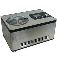 Machine à crème glacée compacte en acier inoxydable 2L de grande capacité