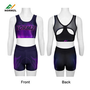 Groothandel Sublimatie <span class=keywords><strong>Cheer</strong></span> Oefent Kleding Op Maat <span class=keywords><strong>Cheer</strong></span> Tops Korte Broek Oefent Pak Cheerleading Training <span class=keywords><strong>Wear</strong></span> Set - Product Image 4