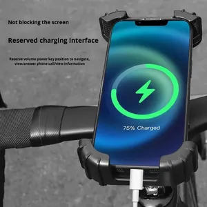 Supporto per <span class=keywords><strong>Telefono</strong></span> da Moto, Navigazione, Scooter Elettrico, Bici, <span class=keywords><strong>Auto</strong></span>, Supporto Antiurto per Manubrio, <span class=keywords><strong>Porta</strong></span> Cellulare per Viaggi - Product Image 3