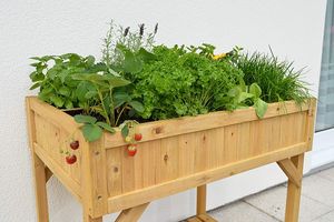 Jardinière surélevée, lit de jardin extérieur avec supports de rangement et bâches, supérieure au lit de jardin surélevé en cèdre, <span class=keywords><strong>pour</strong></span> balcon et porche - Product Image 4