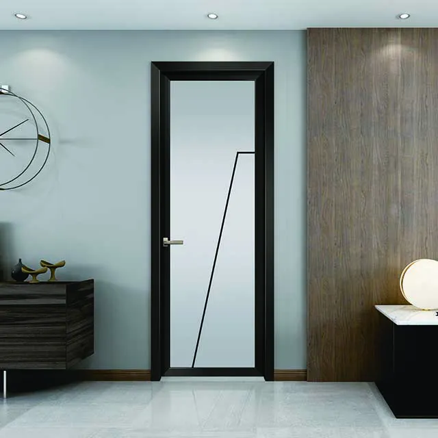 Pintu kamar mandi tenang dengan bingkai Aloi aluminium, pembukaan vertikal lipat minimalis