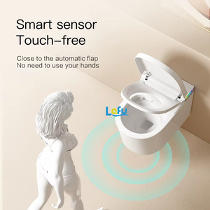 <span class=keywords><strong>Inodoro</strong></span> Inteligente <span class=keywords><strong>Suspendido</strong></span> en la Pared, Ahorrador de Espacio, Sanitario de Cerámica para Baño, WC con Sifón, para el Hogar - Product Image 4