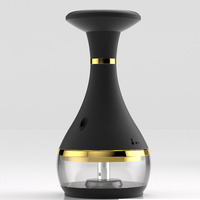 JCQH Chicha Électronique Mini de Luxe Rechargeable en Acier Inoxydable Kit Complet Écran Tactile LED Chicha Électrique Chauffée Sans Charbon