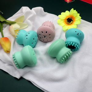 Venta al por mayor de alta calidad personalizado <span class=keywords><strong>pulpo</strong></span> cara lavado de silicona cepillo de limpieza de silicona suave herramientas de maquillaje limpiador - Product Image 1