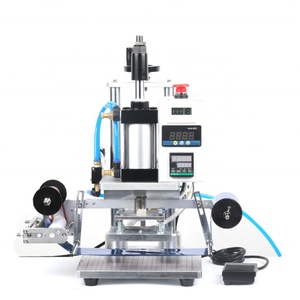 Heat Transfer Press Machine <b>Leather</b> Embossing Print Beautiful Brand Logo Pneumatic Hot Stamping Machine - Product Image 1