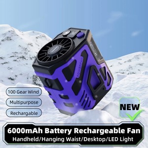 Ventilador de Cintura Portátil de Gran Capacidad con Batería de 6000 mAh, Ventilador de Mano USB Recargable, Mini Ventilador de Aire Acondicionado para Viajes y Senderismo al Aire Libre - Product Image 2