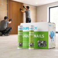 Meilleur mastic silicone à haute viscosité à séchage rapide pour la construction de colle à haute adhérence pour PVC WPC Panneau mural uv utilisation de feuille de marbre