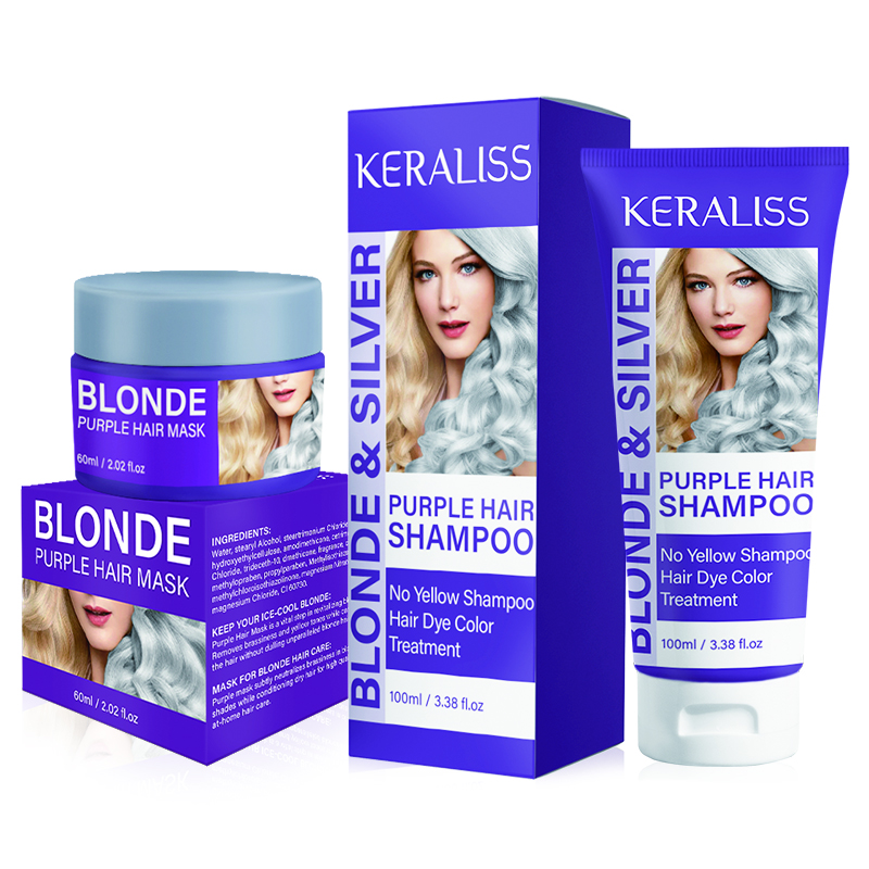 2021 оптовая продажа, индивидуальная маска для шампуня без желтого и фиолетового цветов, антибликовые Оттенки волос серебристого цвета
