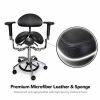 Chaise ergonomique à selle fendue pour dentiste, tabouret d'opérateur de microscope avec accoudoirs et dossier réglables pour clinique et hôpital