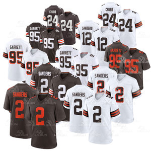 Nuova Maglia Cleveland 2026 per Uomini e Giovani, Modello Cucito 2 #   Sanders 95 # Garrett 4 # Watson Football Americano Vapor F.U.S.E. Maglia in edizione limitata - Product Image 1