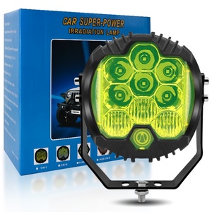 Nouvelle Arrivée - Phare de Travail LED 5 Pouces à Couverture Jaune, Projecteur LED 6000K Super Lumineux, Éclairage Diurne Étanche pour Voiture - Product Image 1