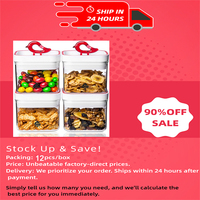 Ensemble de 4 récipients hermétiques pour le stockage des aliments avec couvercles Conteneurs de stockage des aliments réutilisables pour le congélateur