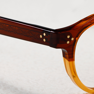 Round Full Rim <b>Eyeglasses</b> Solid Tortoise <b>Frame</b> Anti-Uv Unisex Adults Vision Correction <b>Frames</b> - Product Image 3