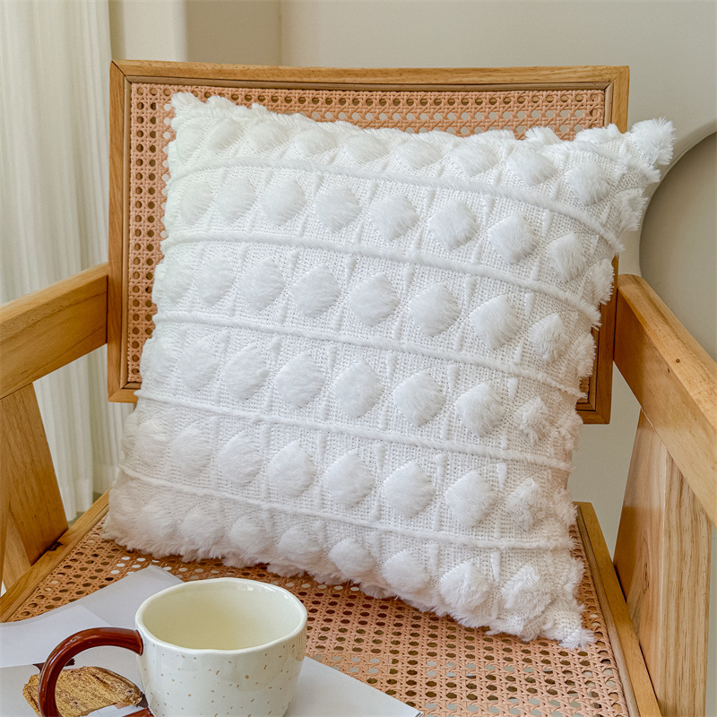 Peluche gaufrée petite perle blanche