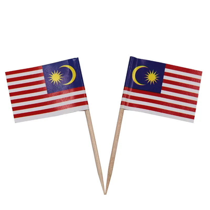 Stok Mini malezya kürdan bayrakları kek