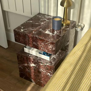 Doğal Mermer Sehpa Tasarımı Ev Mobilyası Çok Renkli Masa Lüks Taş Sütun Mermer Kaide Sehpa Marmol Mesa - Product Image 3