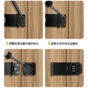 Combination <b>Lock</b> Zinc Alloy 3 4 5 6 Inch Keyless Drawer <b>Cabinet</b> Anti Theft Minimalist Design Easy Installation - Product Image 3