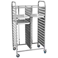 Chariot à roulettes en acier inoxydable à 30 à 32 niveaux, étagère de refroidissement pour boulangerie, plateau de cuisson, chariot de boulangerie pour four rotatif