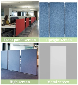 Polyester Fiber Office <strong>Desk</strong> Divider Acoustic Partition Panels Free Standing Portable Standing Movable Office Room Dividers - Product Image 5