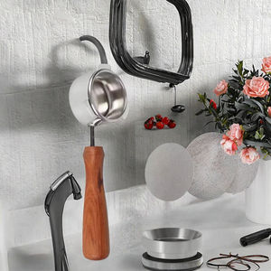 Porte-filtre à expresso à 3 oreilles de 51 mm, double bec verseur, tête de porte-filtre en acier inoxydable 304, accessoires à café classiques réutilisables portables 304 - Product Image 2