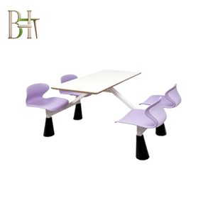 Muebles de Comedor Escolar Personalizables OEM ODM a Precio de Fábrica Profesional para Proyectos de Comedores Universitarios con 4 Asientos - Product Image 5