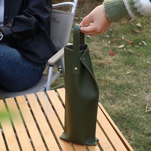 Bolsa de Transporte para Vino de Cuero PU, Reutilizable, para una Sola Botella, Regalos para Fiestas de Inauguración de Casa - Product Image 3