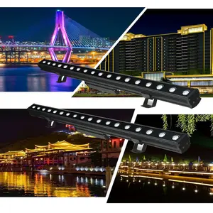 กันน้ำ IP68กลางแจ้ง Led เปลี่ยนสีบาร์ Dmx RGB Led ผนังเครื่องซักผ้า