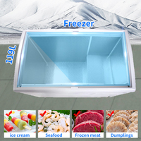 MUXUE Vitrine à glace Congélateur à glace avec dessus en verre Réfrigérateur commercial Congélateur horizontal Congélateur coffre