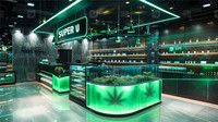 Meuble de Présentation Personnalisé pour Culture, Tabac, Verre, Magasin, Fournitures, Salle d'Exposition, Cigare, Vape, Dispensaire, Vitrine, Comptoir de Magasin de Fumée, Kiosque de Centre Commercial