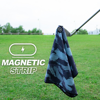 Serviette de golf en gros d'usine avec aimant, logo personnalisé, clip magnétique amovible pour serviette de golf, nouvelle arrivée