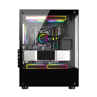 Boîtier d'ordinateur MATX et tours en verre trempé tour moyenne personnalisé Boîtier d'ordinateur Boîtier de jeu Étui Micro Atx Étui pour PC avec ventilateurs