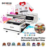 Máquina UV de Cama Plana 6090 con Cámara CCD XP600, Impresora Digital de Alta Velocidad para Etiquetas Textiles, Adhesivos, Películas de TPU, Rollo de Tela para Aficionados al Fútbol