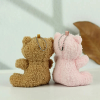 Songshan jouets personnalisé pas cher Mini LOGO ours en peluche peluches 11cm Kwaii peluche sac décor ours en peluche t-shirt jouet porte-clés