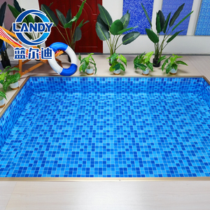 2025 mới nhất Màu Xanh khảm PVC Hồ Bơi Lót inground mặt đất chống trượt UV chống ăn mòn kháng 1.5 mét dày hồ bơi - Product Image 3