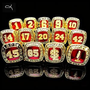 Bague de championnat de la Salle de prestige du baseball, 14 étoiles, avec boîte de présentation en bois, collection commémorative pour fans - Product Image 4