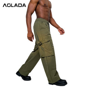 최고 품질 저렴한 가격 공장 직접 생산 배기핏 전술 스트레이트 카고 팬츠 하이웨이스트 남성 작업 바지 - Product Image 3