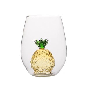 Hot bán khuyến mại thủy tinh Quà Tặng rõ ràng 3D bí ngô nếm rượu vang Kính stemless rượu vang Kính - Product Image 4