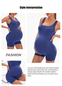 Barboteuse de maternité personnalisable <span class=keywords><strong>et</strong></span> hautement flexible Body de <span class=keywords><strong>grossesse</strong></span> Combinaison de maternité pour le yoga - Product Image 3