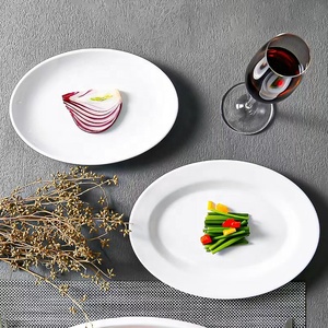 Personnalisez le LOGO Vente en Gros <span class=keywords><strong>Assiette</strong></span> Ovale de Restaurant en <span class=keywords><strong>Plastique</strong></span> Sur Mesure Vaisselle Blanche <span class=keywords><strong>Assiette</strong></span> Ovale en Mélamine - Product Image 4