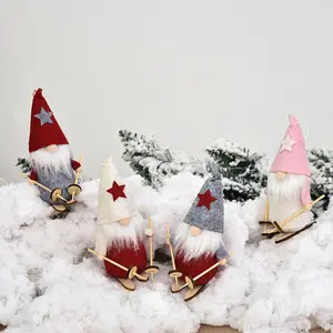 क्रिसमस इनडोर सजावट गुड़िया स्कीइंग पेड़ लटकन yiwu क्रिसमस सजावट थोक