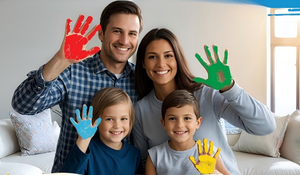 <span class=keywords><strong>Kit</strong></span> souvenir empreinte de main de bébé tout-en-un, cadre en bois avec fentes en acrylique, 6 peintures non toxiques incluses, coffret cadeau souvenir nouveau-né - Product Image 6
