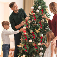 Künstliche Weihnachtsbaum-Dekorationen Plastik-Schaumstoff-Beeren Rote Früchte Kiefernnadeln Tannenzweige Neue Dekoration