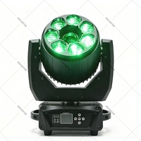 FEIYUEYUE DMX512 7x40W LED RGBW Moving Head Bee Eyes Zoom Wash Light + 8W RGB Laser Light pour Scène/Club/Événements Festifs