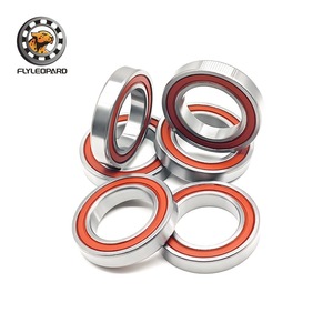 Rodamiento de Bolas de Ranura Profunda Flyleopard 24397 2RS 24x39x7mm de Acero con Sello de Goma Roja, Métrico, de Una Hilera - Product Image 1